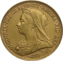 1896 Gold Sovereign - Victoria Old Head - S
