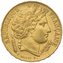 1851 20 French Francs - Ceres