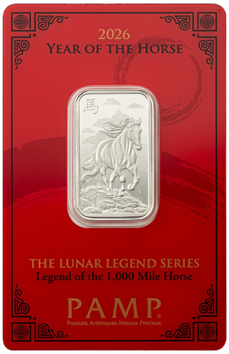 10g Silver Bar 2026 Year of the Horse PAMP - From $46.70