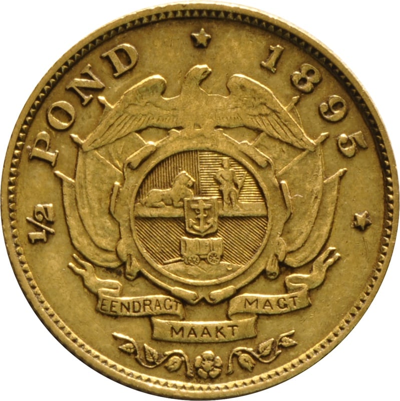 1895 1/2 Pond South Africa 