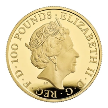 2023 Yale of Beaufort - 1oz Tudor Beasts Proof Gold Coin Boxed