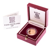 1987 Falkland Islands £1 Gold Coin