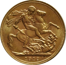 1912 Gold Sovereign - King George V - P