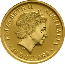 2017 1/2oz Australian Kangaroo Gold Nugget Coin