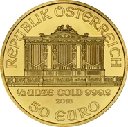 2018 1/2oz Austrian Gold Philharmonic Coin
