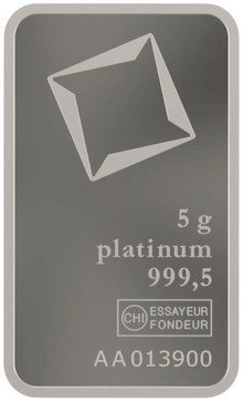 5g Platinum Bar Valcambi Minted
