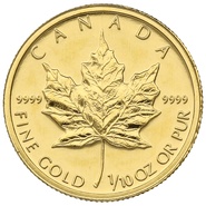 2004 Tenth Ounce Gold Canadian Maple