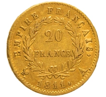 1811 20 French Francs - Napoleon (I) Laureate Head - A