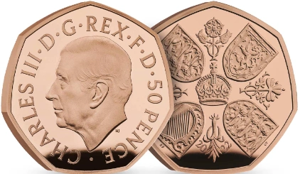 2022 Proof 50p Gold Coin Her Majesty Queen Elizabeth II Memorial Boxed