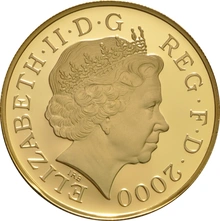 2000 - Gold Five Pound Proof Coin, Queen Mother