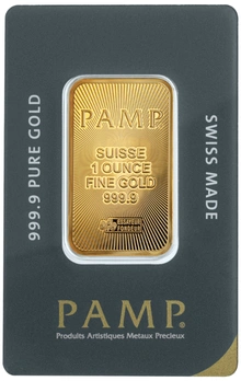 1oz Gold Bar PAMP Suisse Minted