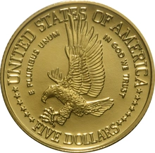 1986 Statue of Liberty - American Gold Commemorative $5