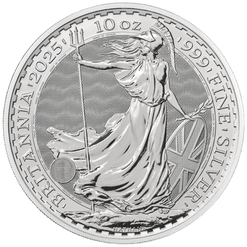 2025 Britannia 10oz Silver Coin - From $468.00