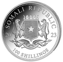 2023 1oz African Wildlife Somalian Elephant Silver Coin