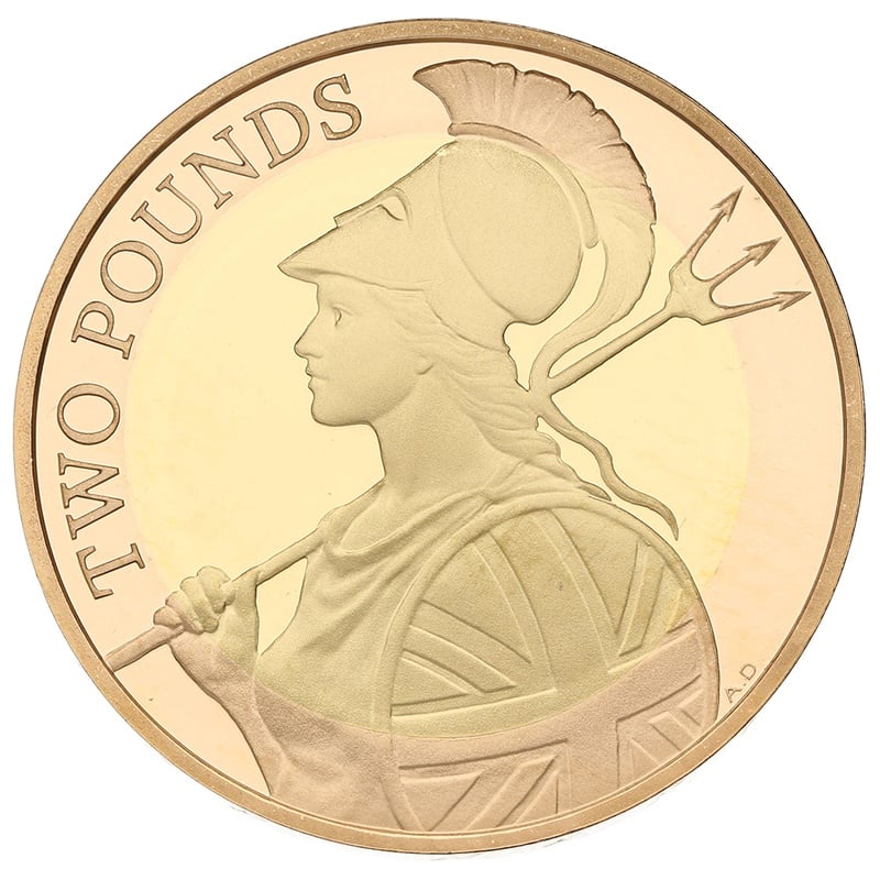 2015 £2 Two Pound Proof Gold Coin Definitive Britannia