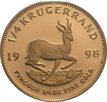 1998 1/4oz Gold Proof Krugerrand - Boxed with COA