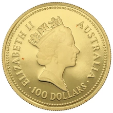1986 1oz Gold Proof Australian Nugget