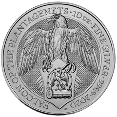 2020 10oz Falcon of the Plantagenets Silver Coin Queen's Beasts