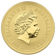 2002 1oz Gold Australian Nugget Liberty Bell