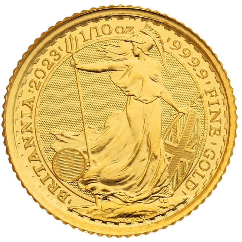 2023 Tenth Ounce Britannia Gold Coin | BullionByPost - From $541.00