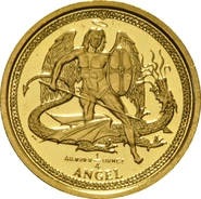 Piedfort 1/4th (1/2th) Ounce 2010 Angel Gold Coin