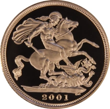 2001 Gold Proof Sovereign Four Coin Set