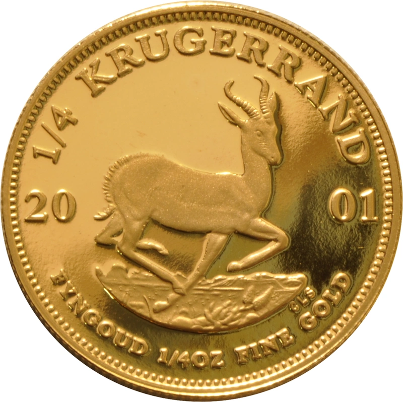 2001 Proof Quarter Ounce Gold Krugerrand - no box or COA