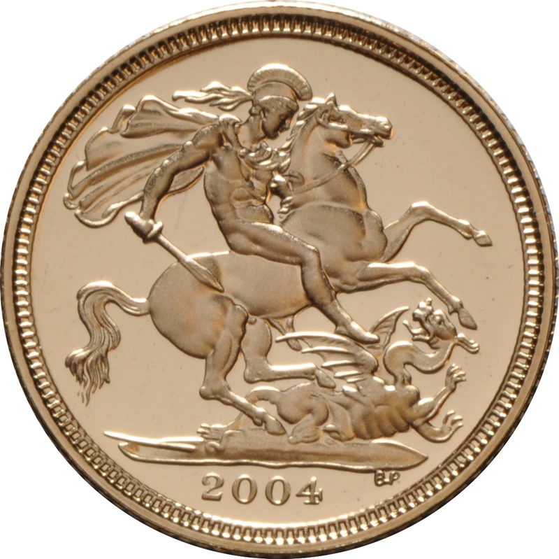 2004 Gold Half Sovereign Elizabeth II Fourth Head - Proof no box
