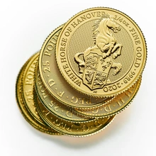 2020 1/4oz White Horse of Hanover, Queen's Beast Gold Coin