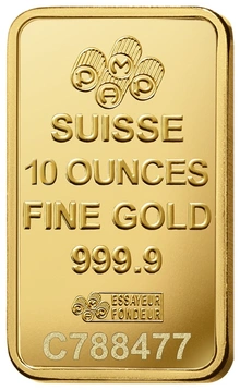 PAMP 10oz Gold Bar Minted