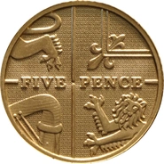 2008 Proof Gold 5p Coin Royal Shield
