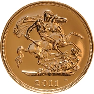 2011 Gold Half Sovereign Elizabeth II Fourth Head