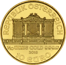 2018 1/10oz Austrian Gold Philharmonic Coin