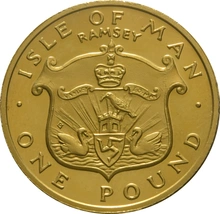1985 Gold £1 Manx Town Series - Ramsey