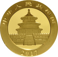 2017 15 gram Gold Chinese Panda Coin-200 Yuan