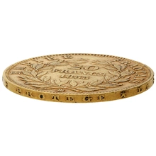 1855 20 French Francs - Napoleon III Bare Head - BB - anchor