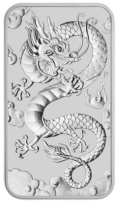 2019 1oz Dragon Rectangular Silver Coin