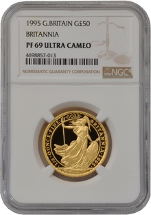 1995 Half Ounce Proof Britannia Gold Coin NGC PF69