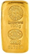 Argor-Heraeus 100 Gram Gold Bullion Cast Bar