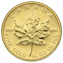 1982 1/4oz Canadian Maple Leaf Gold Coin