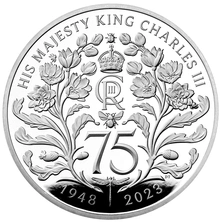 2023 75th Birthday of King Charles III £5 Silver Crown Proof Coin Boxed