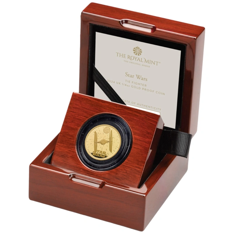 2024 Proof 1/4oz Star Wars Gold Coin TIE Fighter Boxed