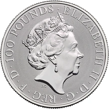 1oz Platinum Coin, The Yale Of Beaufort - Queens Beast 2019
