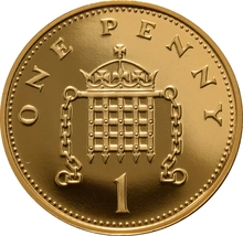 Gold One Penny Piece
