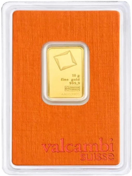 Valcambi 10g Gold Bars | BullionByPost - From $1,144