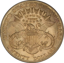 1907 $20 Double Eagle Liberty Head Gold Coin, Denver NGC MS64