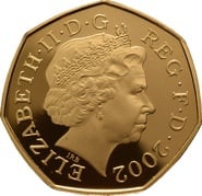 Gold Fifty Pence Piece (small)