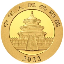 2022 1g Chinese Panda Gold Coin