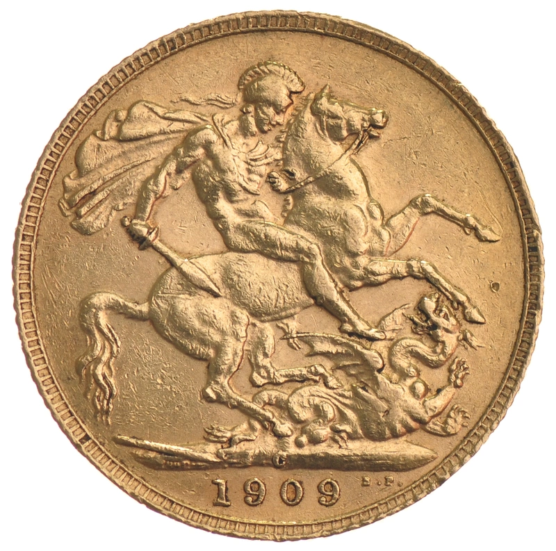 1909 Gold Sovereign - King Edward VII - C - $2,271
