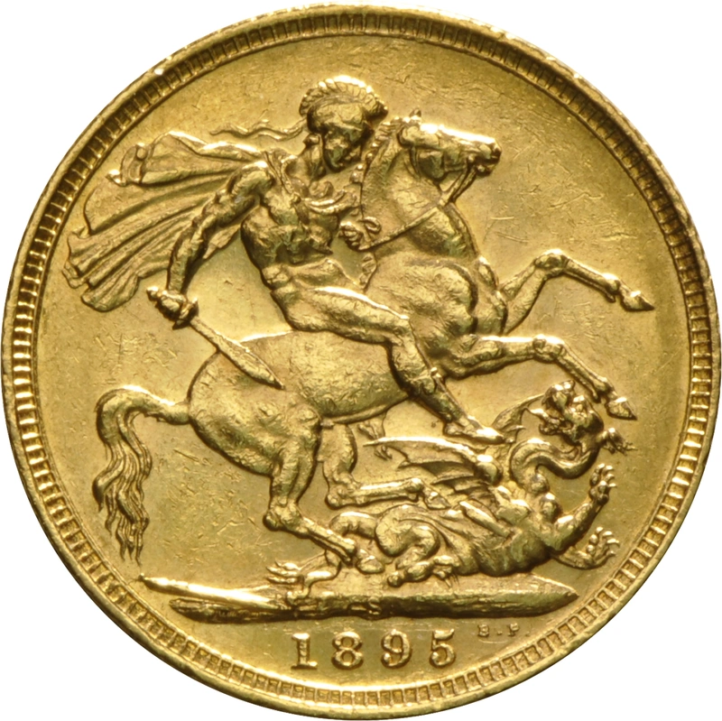 1895 Gold Sovereign - Victoria Old Head - S - $1,131